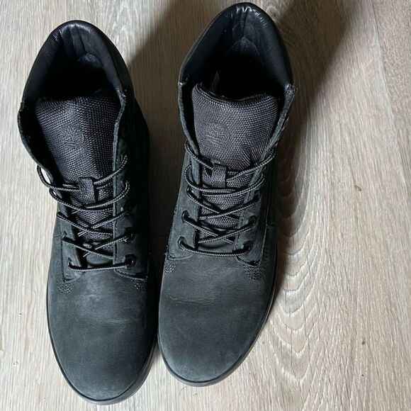 Timberland High Top Sneaker Black Numbuck Suede Leather Londyn 10 Non Slip 10 - Picture 3 of 12